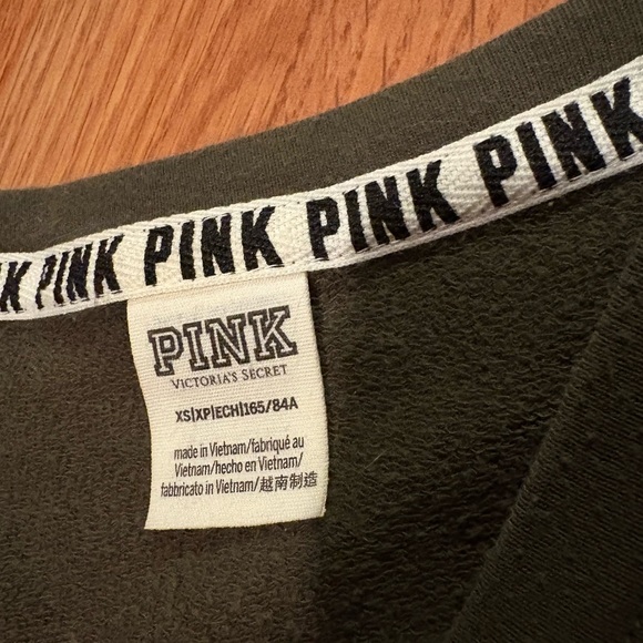 Victoria's Secret Olive Lace-Up Crewneck Sweater - Picture 2 of 5